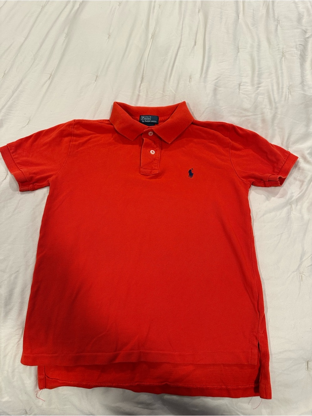 Ralph Lauren Red Polo with Navy Logo